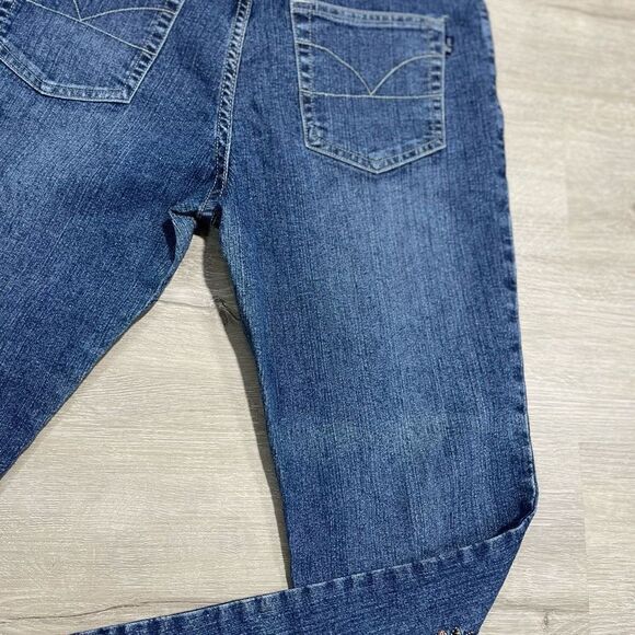 Yoni Jay Beaded High Rise Ankle Jeans Size 8 Women’s Blue Y2K - Picture 10 of 12